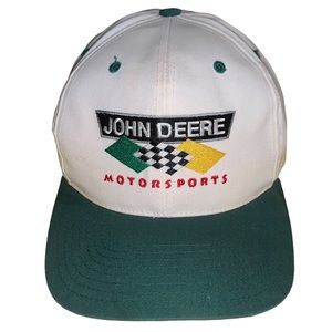 Vintage 90s Nascar Chad Little John Deere Motorsports Snapback Hat
